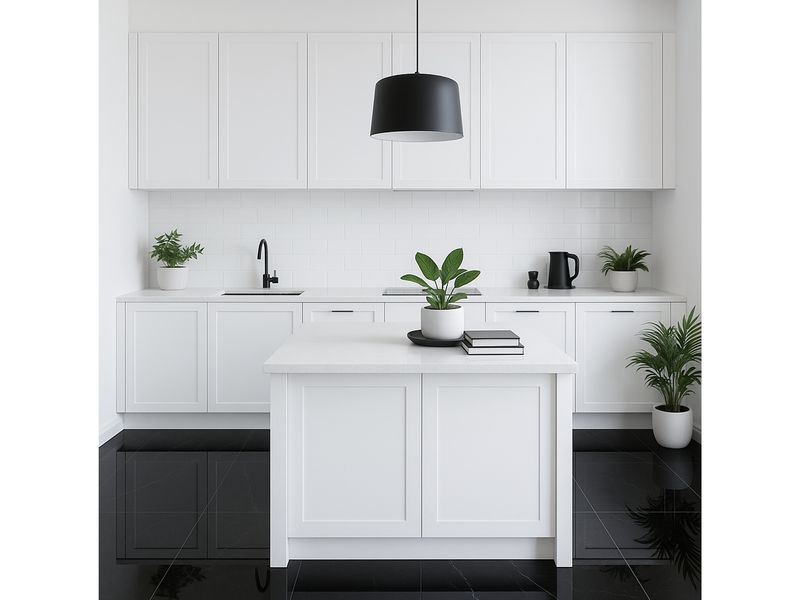 24"x48" Porcelain tile | Super Black, High Glossy Wall &amp; Floor Tiles, Marble Effect, Black