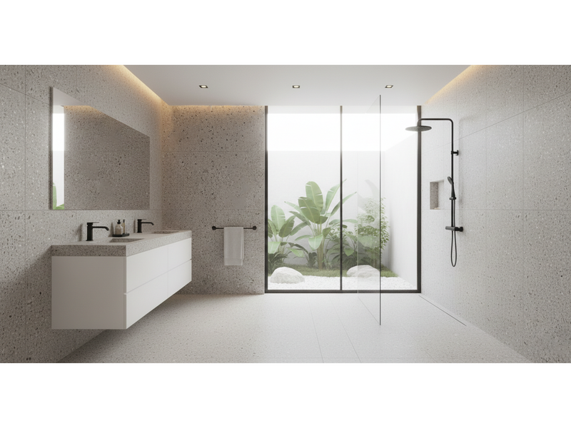24"x48" Matte Porcelain Wall &amp; Floor Tiles, | Rock Brown, Grey