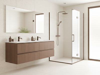 24"x48" Matte Porcelain Wall &amp; Floor Tiles, | Rock Crema, Creamy Beige