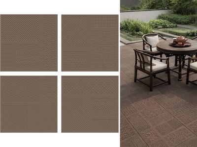 24''x24'' Porcelain Wall &amp; Floor Tiles, Punch Matte, | Belgium Roman, 1 Box -4 PC, Brown