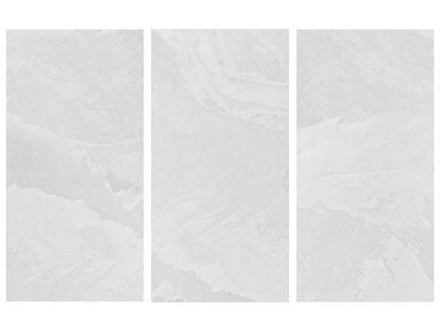 24"x48" Matte Porcelain Wall &amp; Floor Tiles | Craft Bianco, Marble Effect, 1 Box -2 PC, Grey