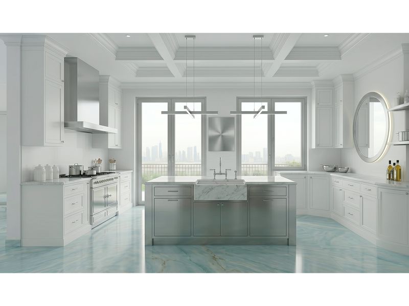 24"x48" Porcelain Wall &amp; Floor Tiles | Cosina Teal, Marble Effect, Glossy tile, Green tile