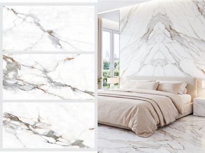 24"x48" Porcelain Wall &amp; Floor Tiles | Navala Rust, Marble Effect, Glossy tile, Grey  Rust