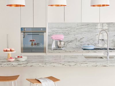 9ft x 26" x 17 or 34 mm | Granite Countertop - Flow White