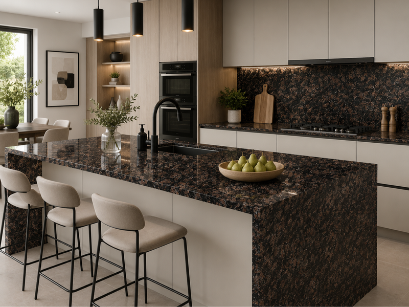 9ft x 26" x 17or 34mm | Granite Countertop -  Granite Brown