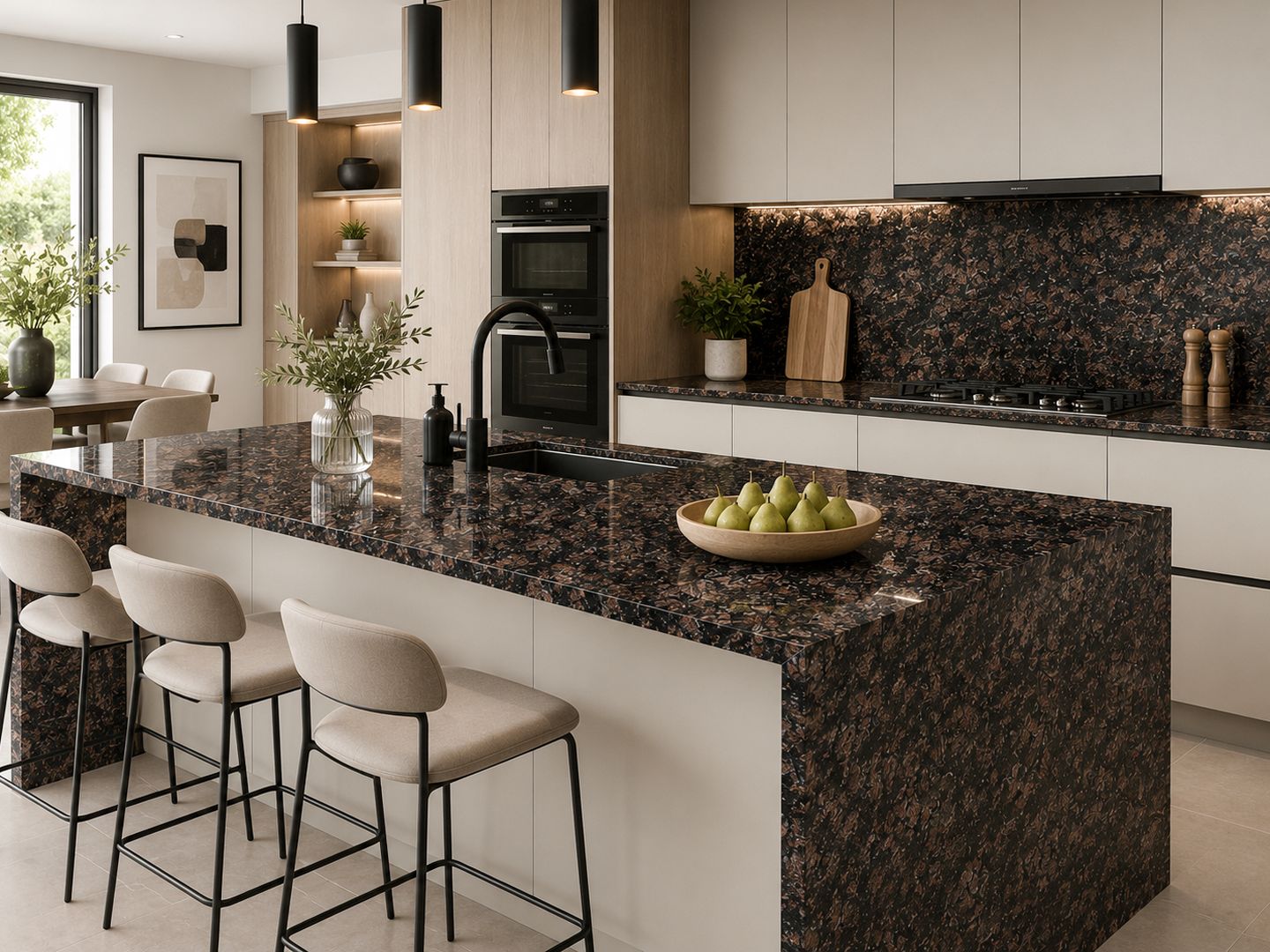 9ft x 26" x 17or 34mm | Granite Countertop -  Granite Brown