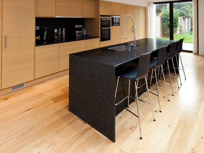 9ft x 26" x 17 or 34mm | Granite Countertop - Granite Crystal Black
