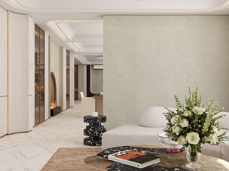 9' x 4' x 4.5mm (thickness), STEP GUARD SPC FastPanel | Wall panel, Ivory Cement
