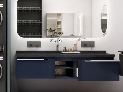 Bathroom Vanity, Sintered Stone Countertop | Monaco