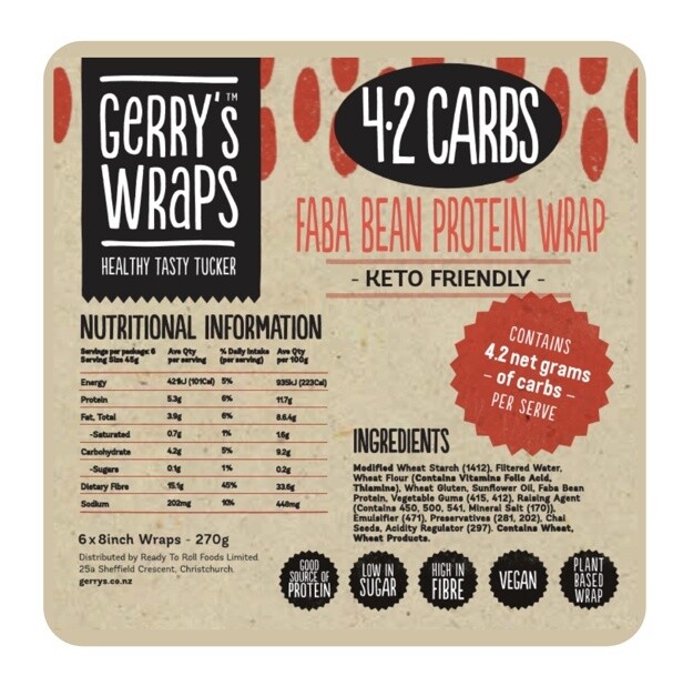 Gerry's Low Carb Faba Bean Wraps