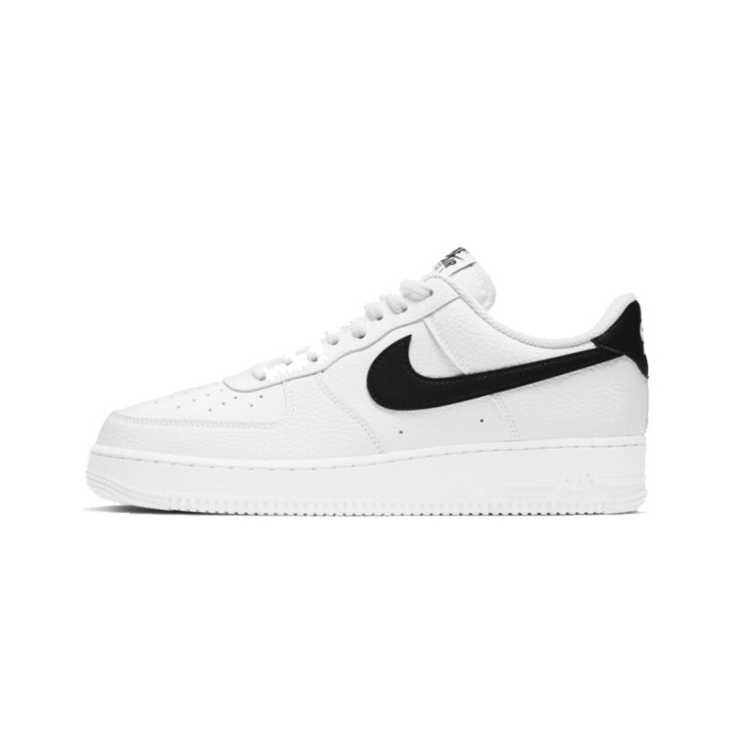 Air Force 1 Low 07 White Black Pebbled Leather