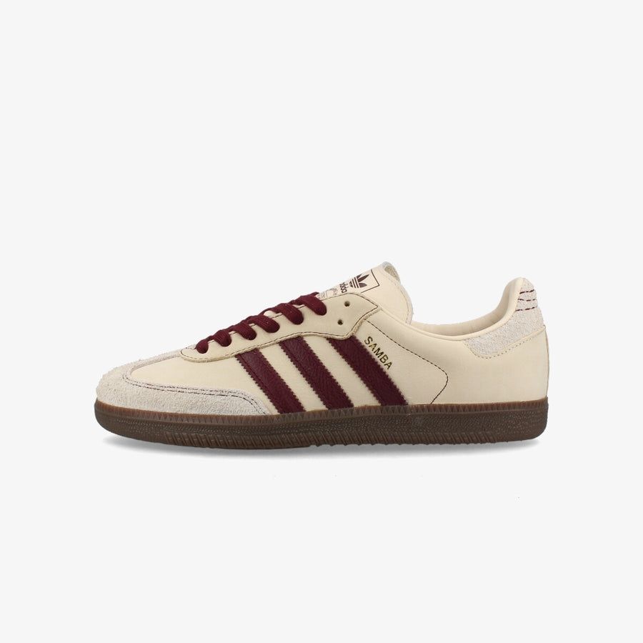 Adidas Samba and Wonder White/Maroon/Putty Grey