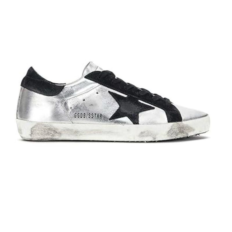 Super-Star distressed sneakers grey/silver-tone