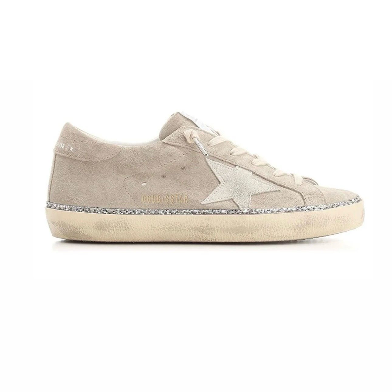 Golden Goose Deluxe Brand Superstar Glittered Lace-Up Sneakers
