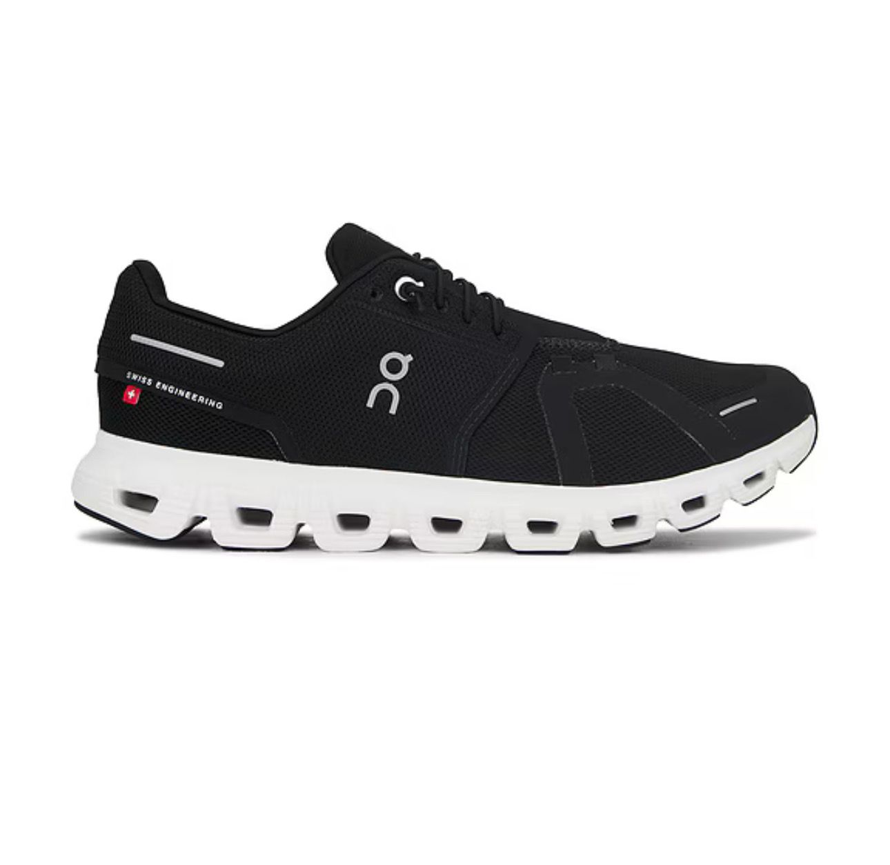 On running Cloud 6 Sneakers in Black &amp; White