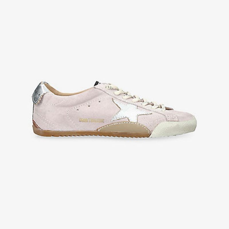 True-Star Leather Low-Top Trainers Pastel Pink Suede