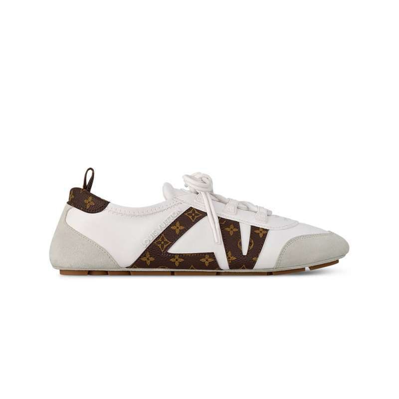 Louis Vuitton Sneakerina Mix Material Monogram Leather White