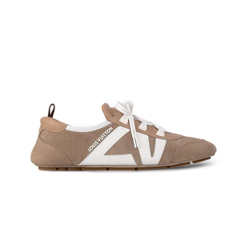 Louis Vuitton Sneakerina Suede Calfskin Leather Hazelnut Brown