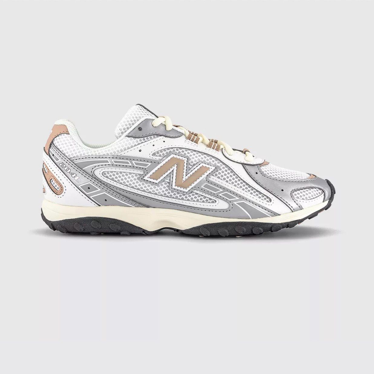 NEW BALANCE 204L TRAINERS Silver Metallic Green