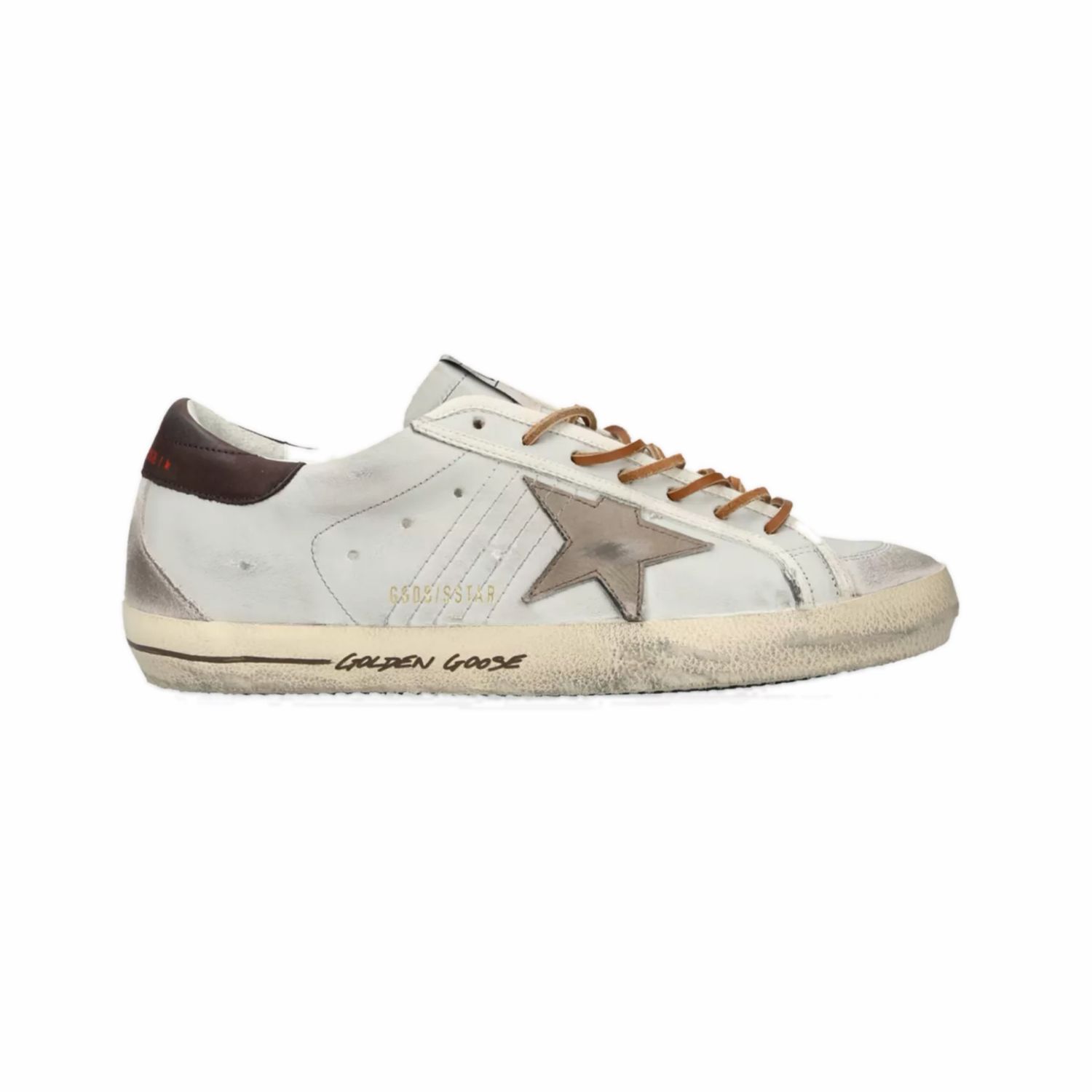 Super-Star with tobacco-colored croc-print leather star and black leather heel tab
