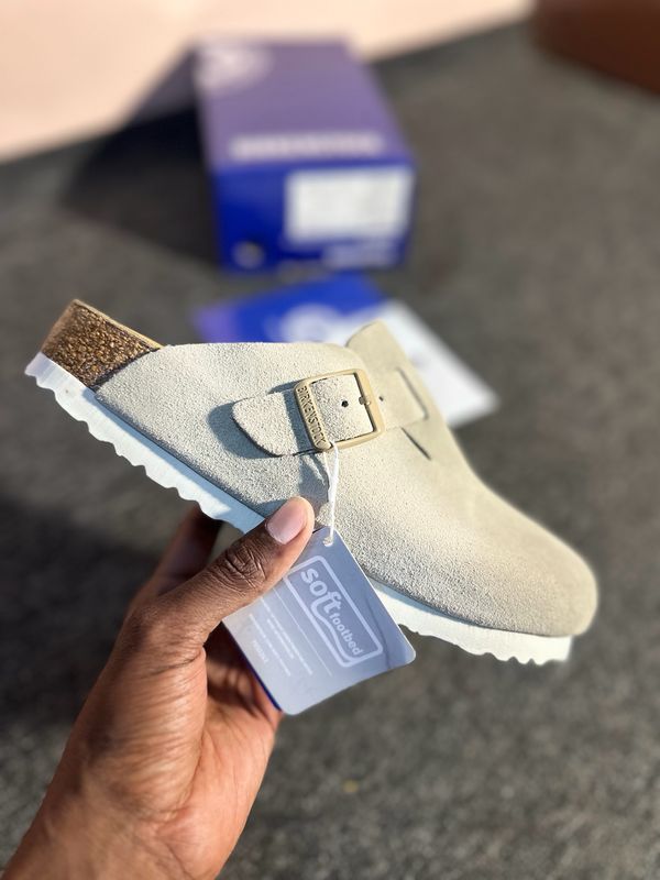 Birkenstock Boston Bs white/ Gray