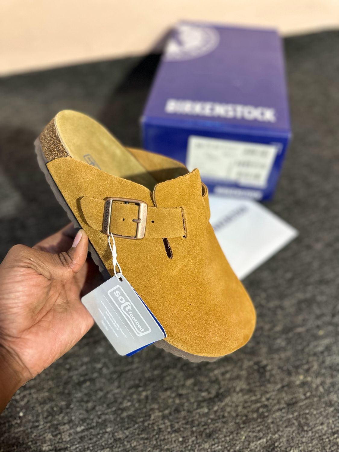 Birkenstock Boston Soft Footbed camel