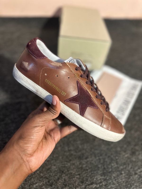 Super-Star Private EDT Distressed Suede-Trimmed Leather Sneakers