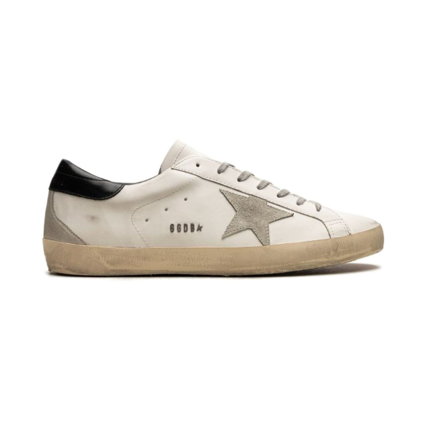Golden Goose Super Star white Suede /Black Heel