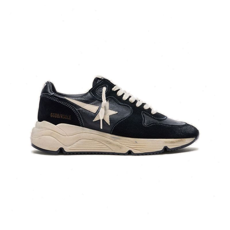 Golden Goose Running Sole in black nappa and suede