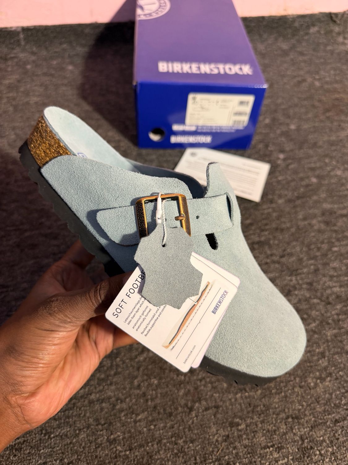 Birkenstock Boston Soft Footbed blue 