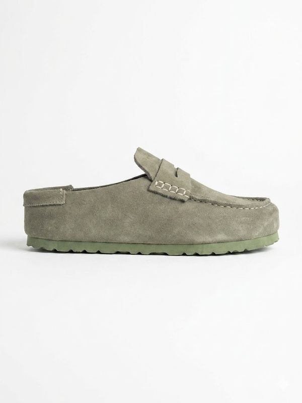 Birkenstock Naples Wrapped Sandals Dark Green