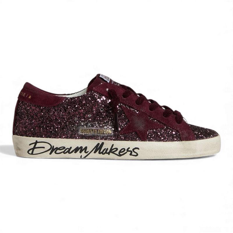 Golden Goose Superstar leather trainers Burgundy
