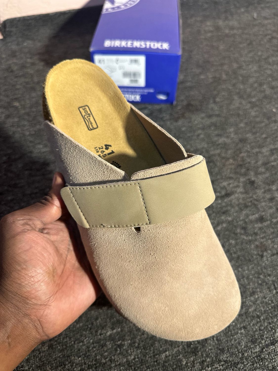 Birkenstock  Loma suede mules  beige
