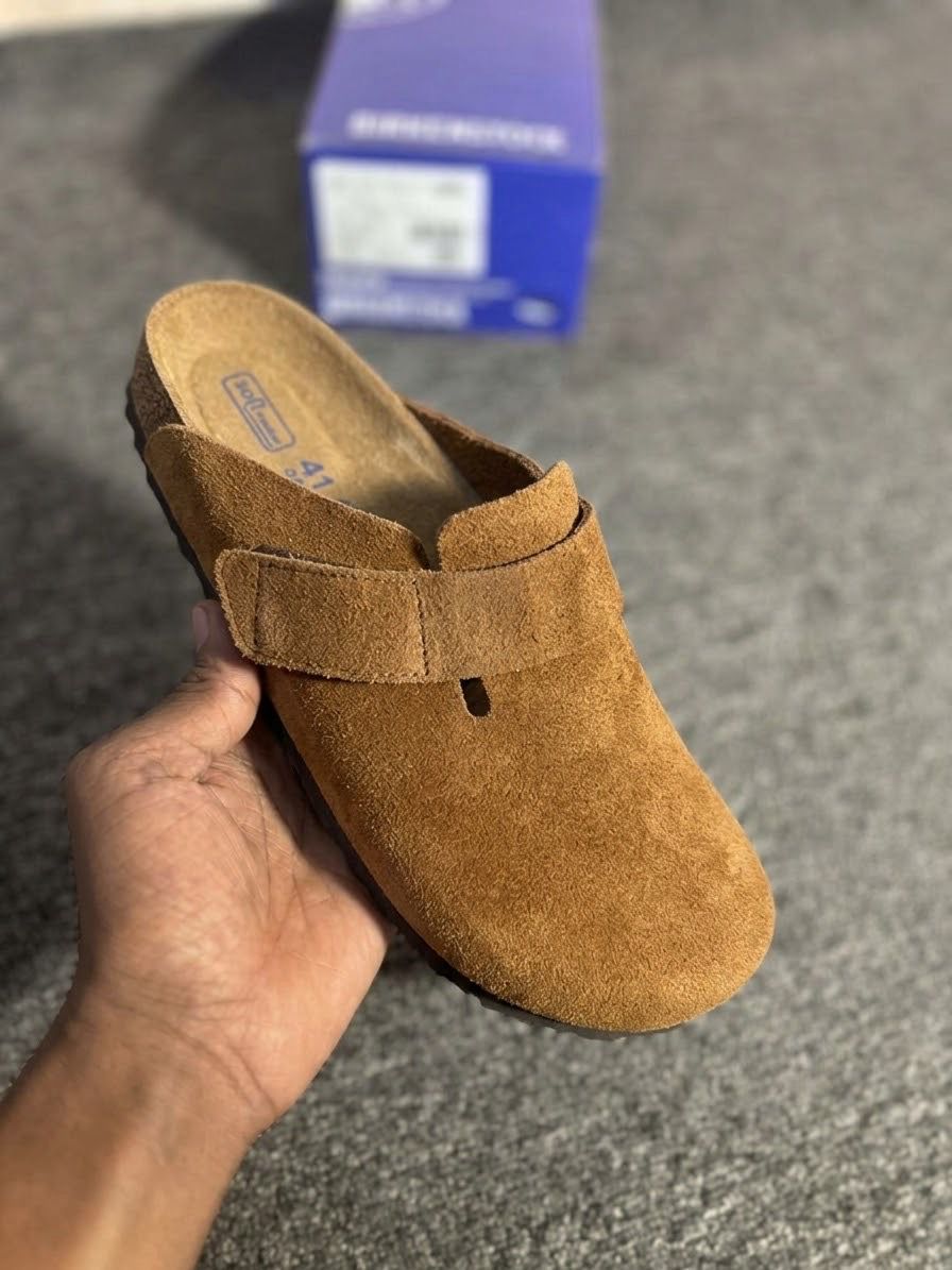 Birkenstock  Loma suede mules  camel