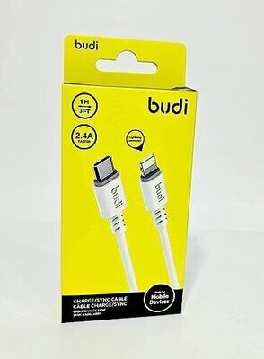 BUDI TYPE-C TO LIGHTNING CABLES 1M