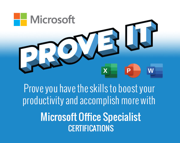 Microsoft Office Specialist Expert - Prove It Offer