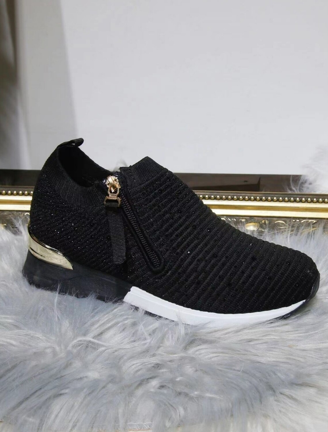 bling zip trainers