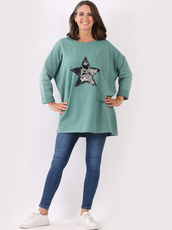 Sequin star jumper