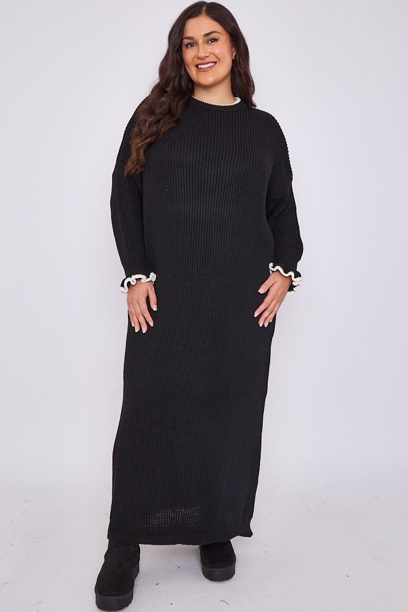 Knitted long jumper dress
