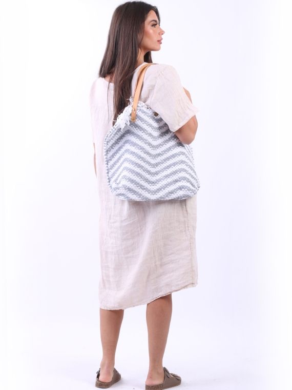 Wavy stripes Italian bag