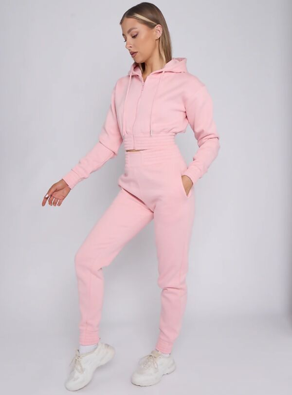 Cropped hoodie tracksuit