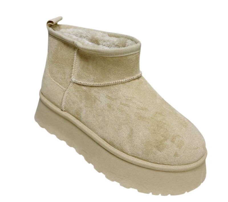 Chunky fluffy ankle boots