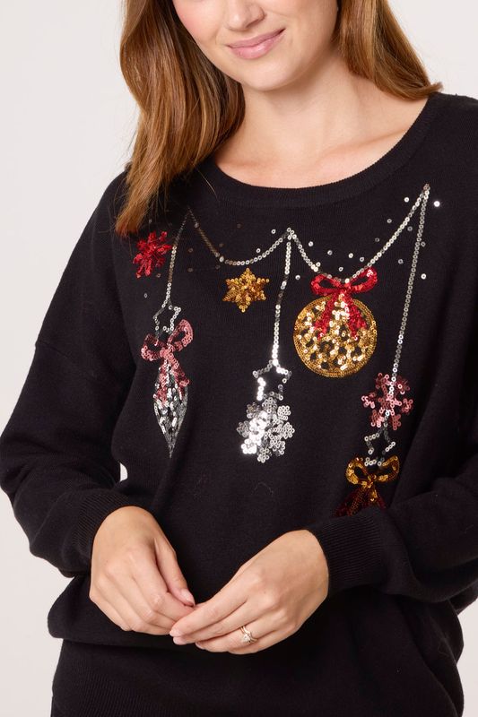 Sparkle Jinglebell Bauble Festive Jumper
