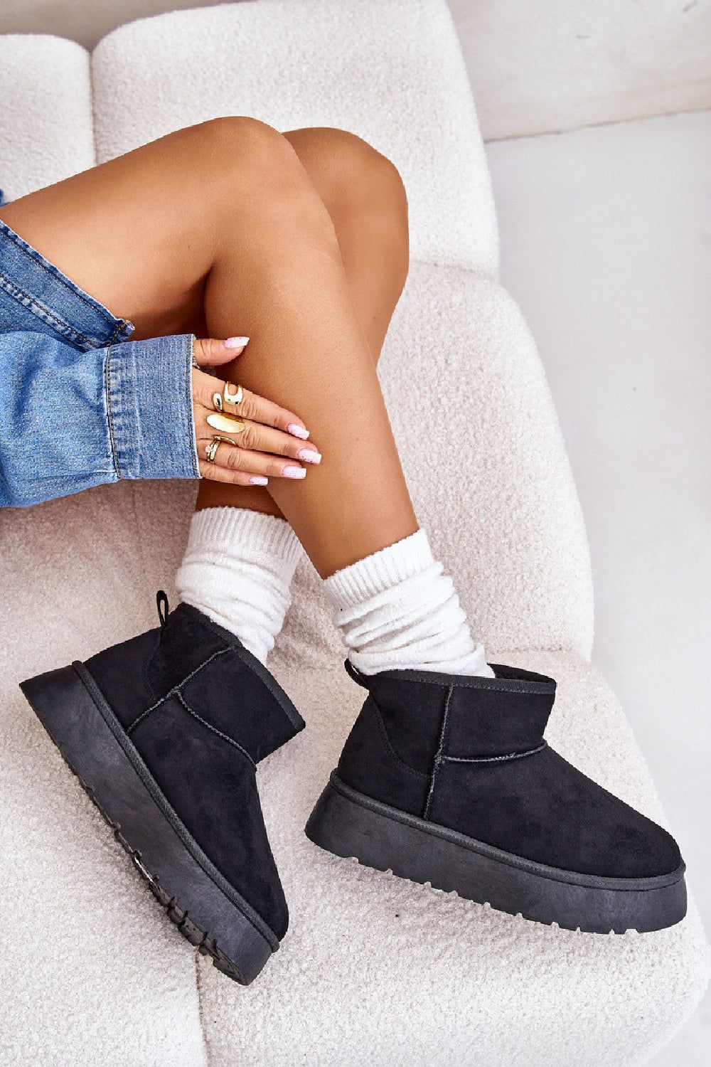 Ankle snow boots