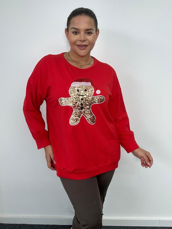 Sequin gingerbread top