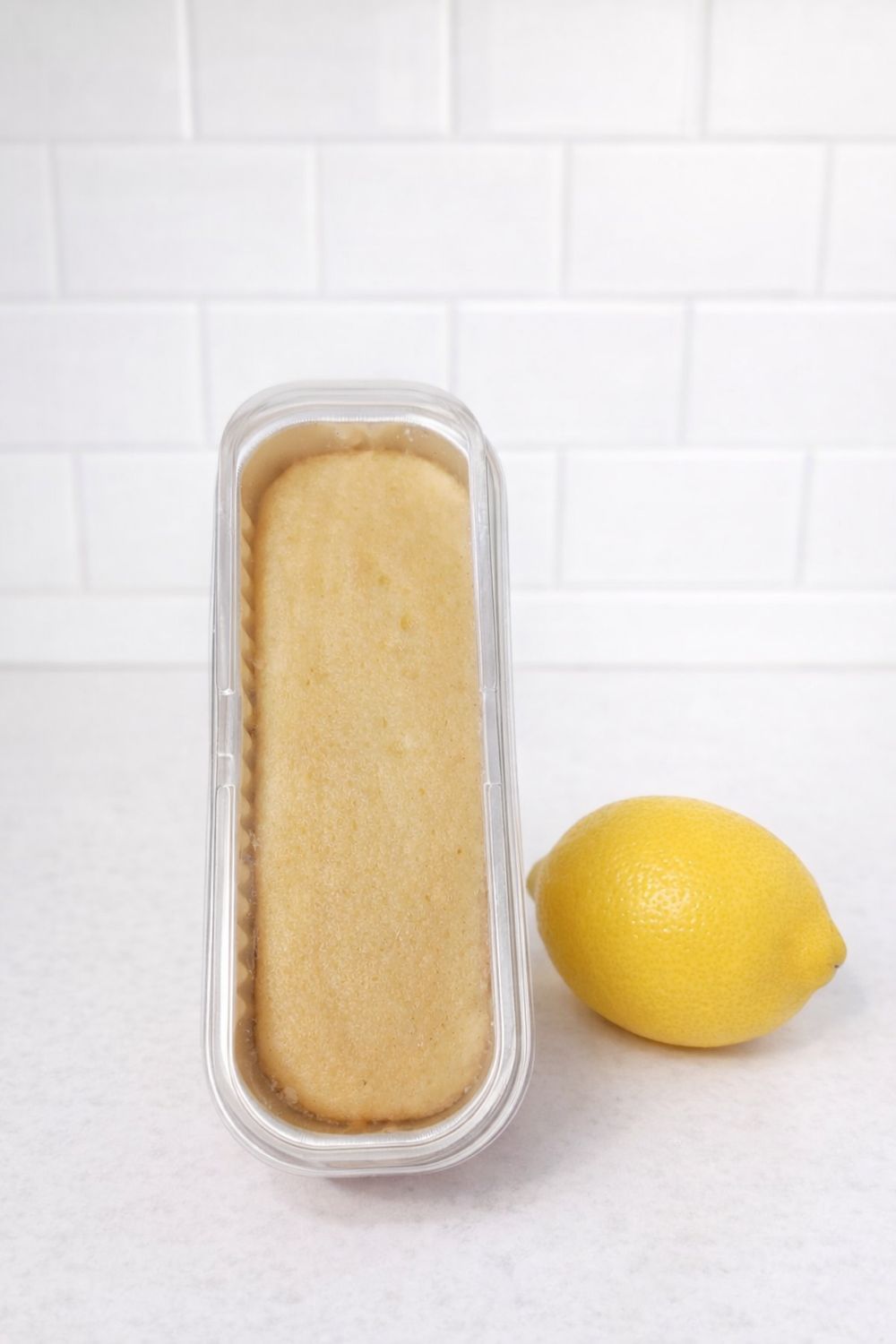 Traditional lemon drizzle cake