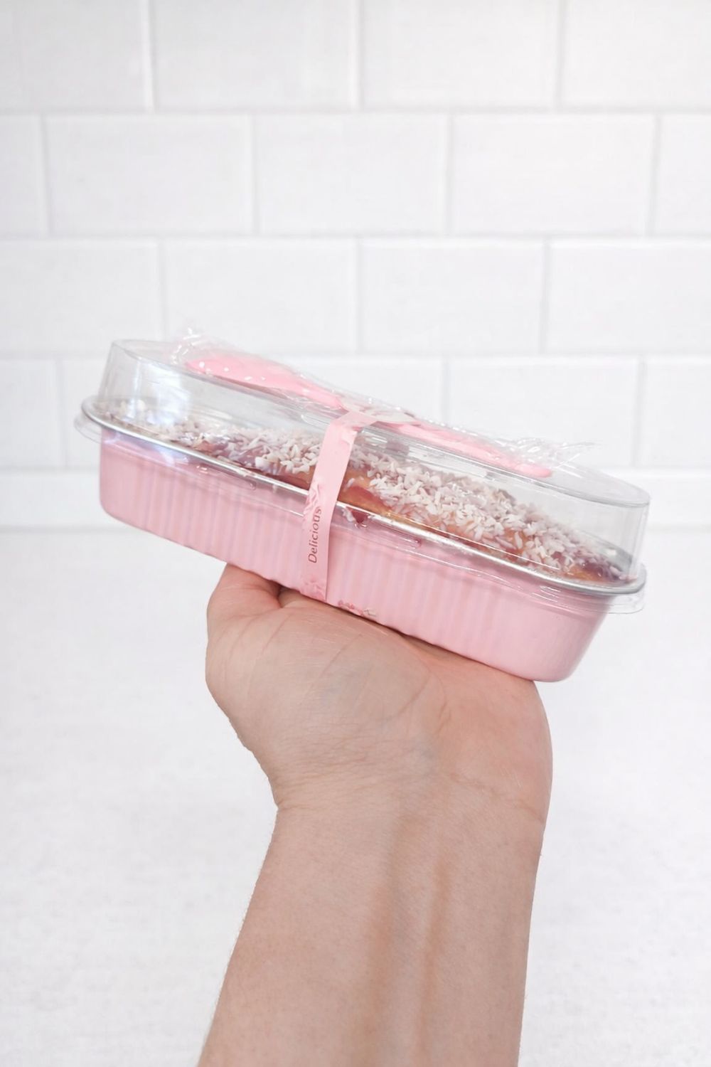 Traditional jam &amp; coconut cake