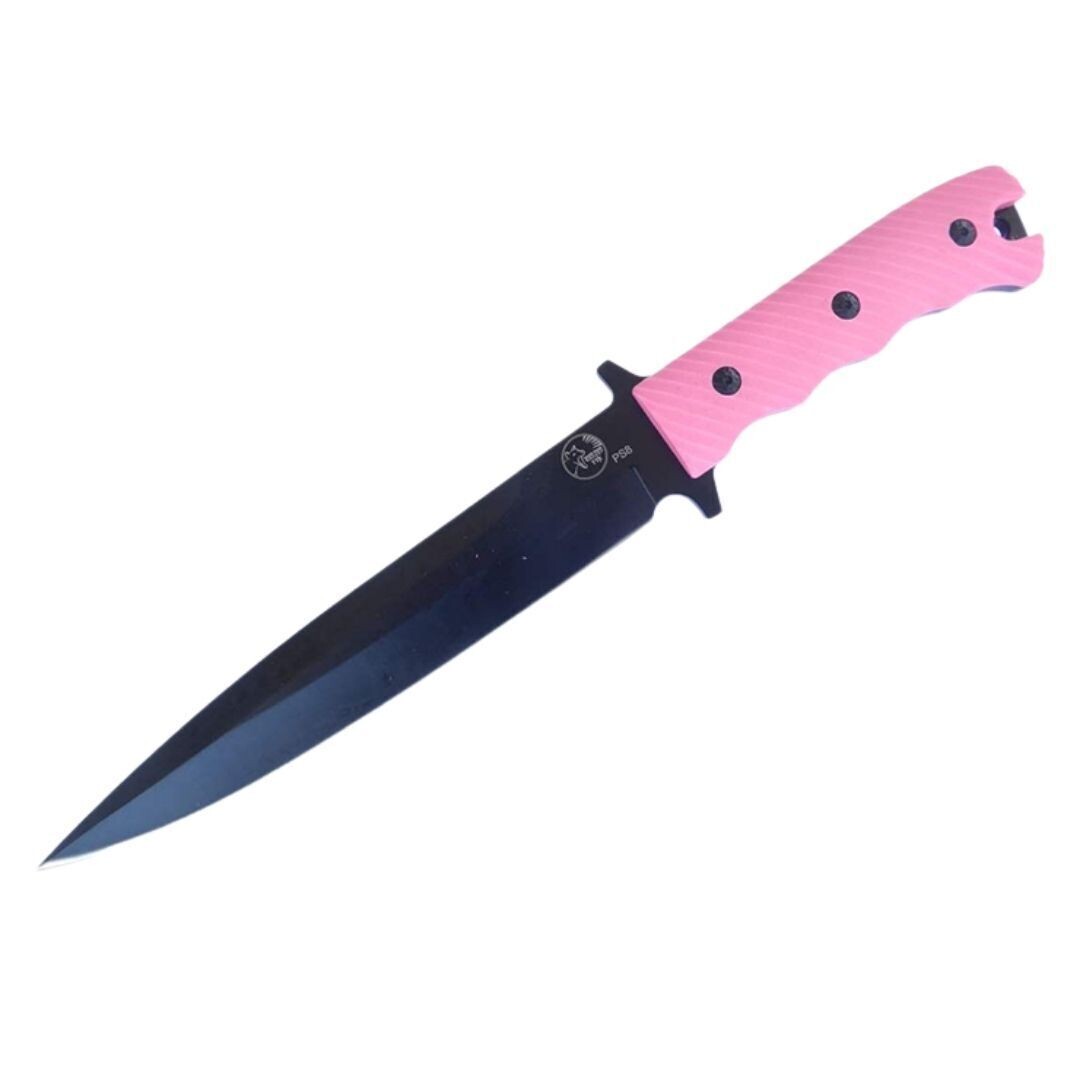 Pig Sticker 8” Black & Pink