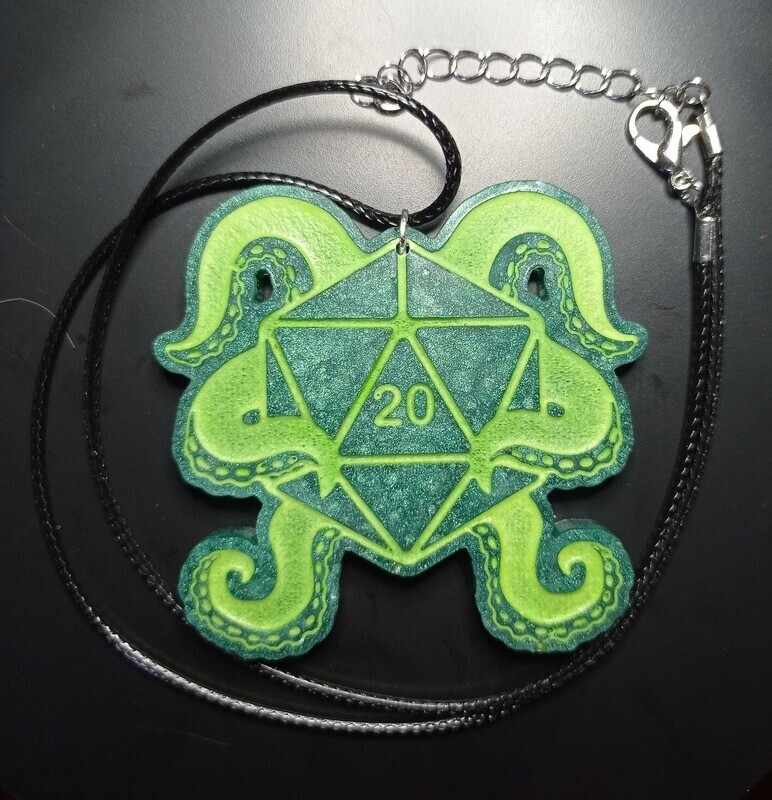 Collier dé 20 tentacules phosphorescent