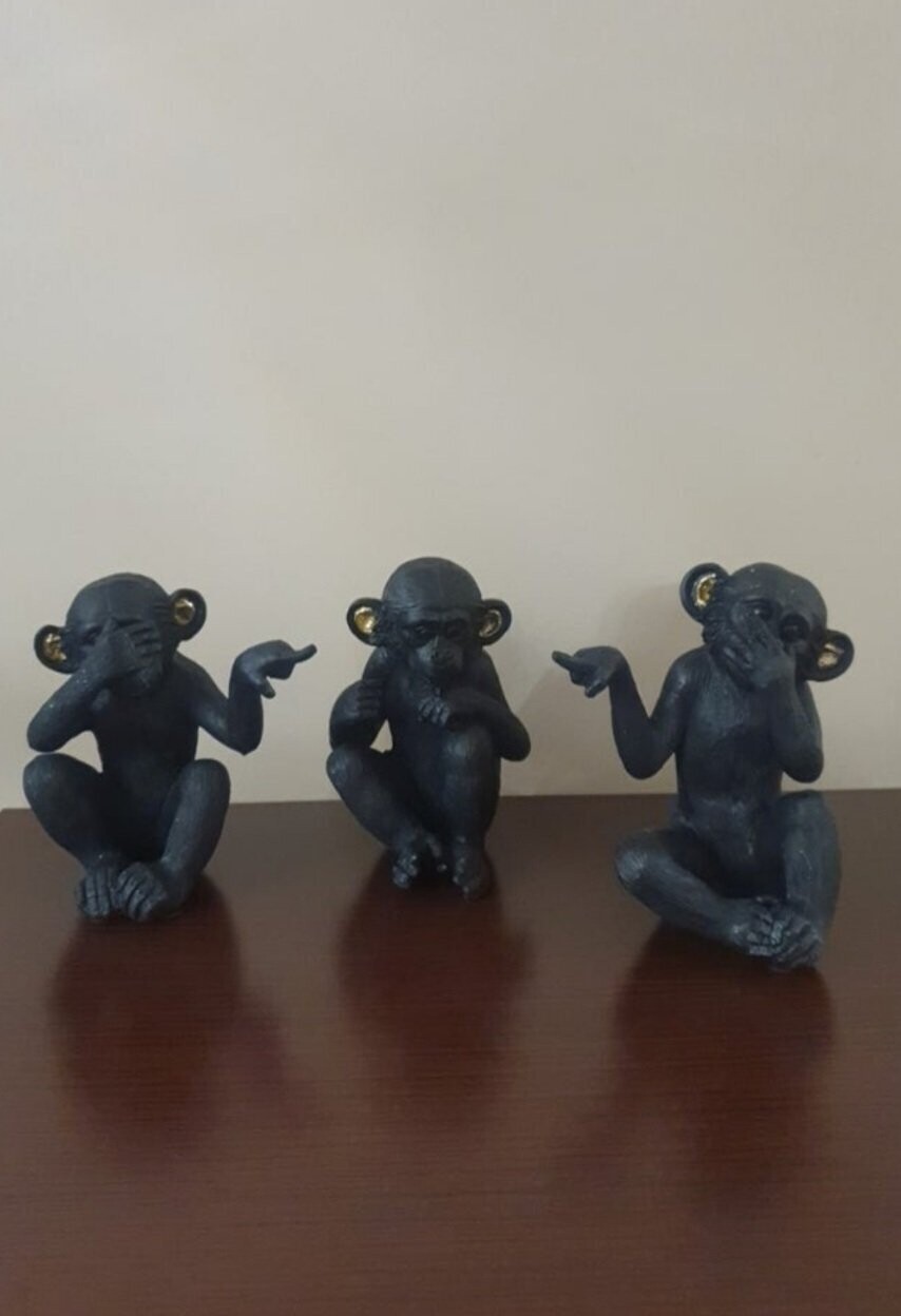 set 3 monos ver, oír y callar